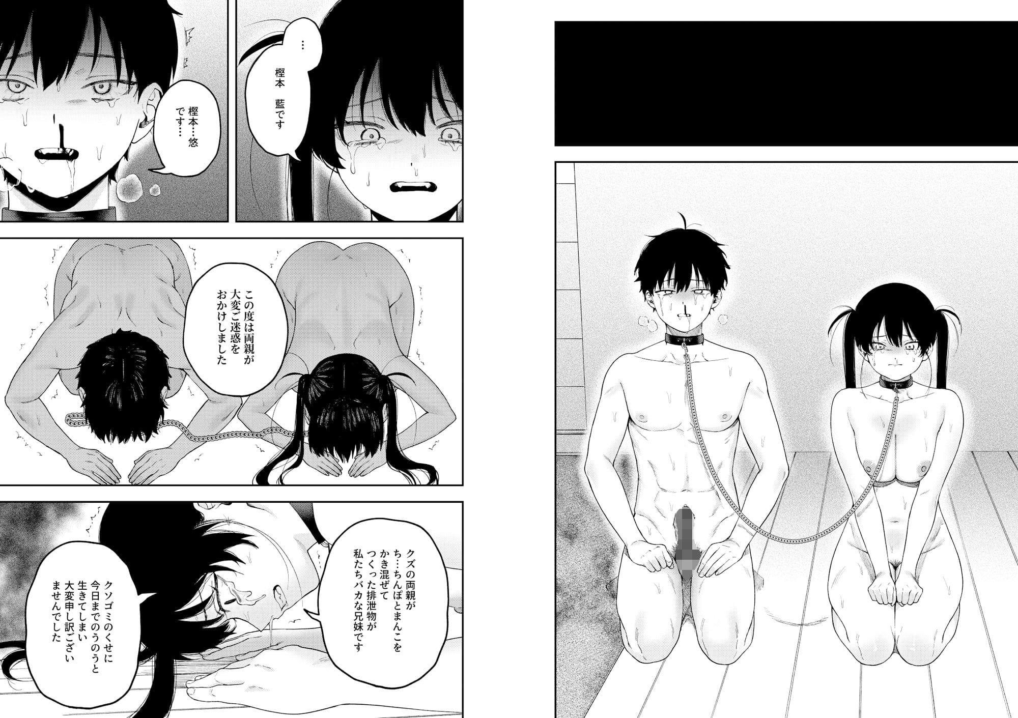 【どろずみ】双子の兄妹強●近親相姦つがいじめ の無料エロ漫画サンプル画像 7